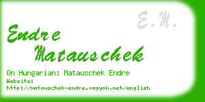 endre matauschek business card